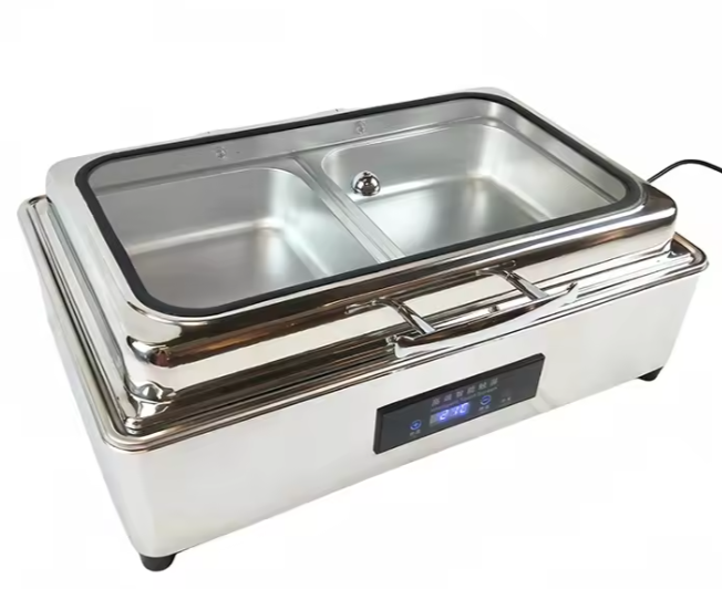 Hotel Restaurant Party Catering Stainless Steel Hydraulic Rectangular Buffet Equipments Set Electric Chafing Dish