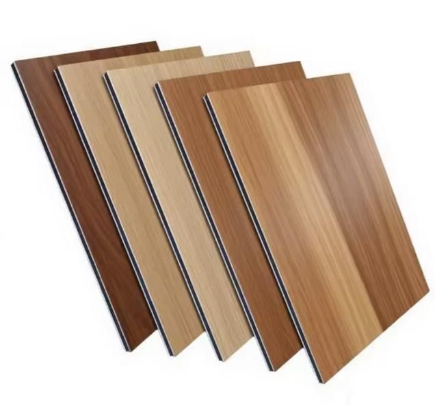 Direct Supply 18mm Aluminum Honeycomb Panel Wood Grain Stone Grain Spc Cabinet Wardrobe Wooden Faced Aluminum Composite Panel