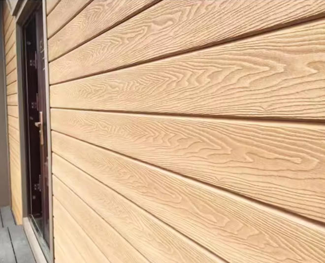 Outdoor Wall Siding Wall Panels and Boards Decorative Cladding 3D Grain Wood Plastic Composite Wpc Facade Panel for Exterior